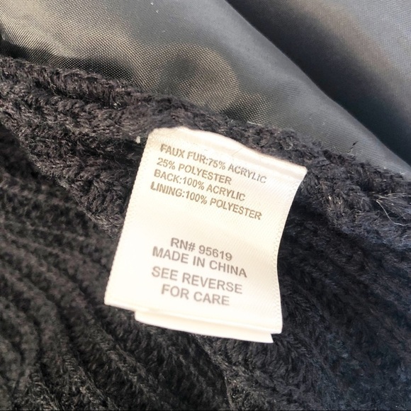 Studio JPR NWT Faux Fur Front Black Vest - XLP - Picture 5 of 9